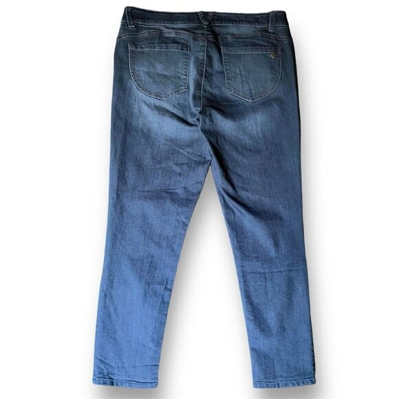 Democracy Womens Ab Solution Jeans Sz 14 Dark Wash Stretch Denim Skinny Ankle - Picture 4 of 6